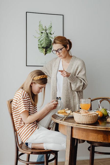 A Parent Observing Their Child Using an AI Chatbot