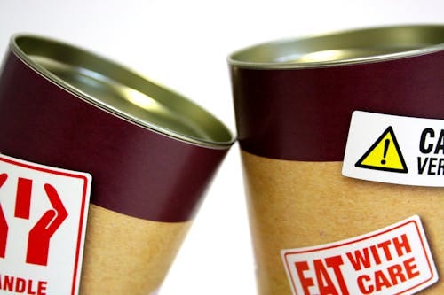 A close-up of a warning label on a recalled food package